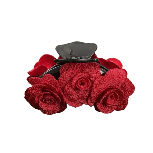 rose haarspangen 3Pcs Rose Blume Haarnadel Frauen Haar Klaue Party Clips Künstliche(Color2) von HNULGVI