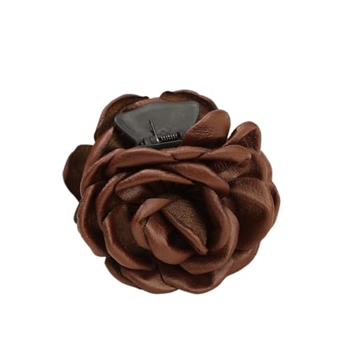 rose haarspangen 4 Stück gemischte Retro-Haarklammern aus braunem Stoff mit Rosenknospen, florale Haarspangen, Haarklammern, Haarnadeln for Mädchen und Frauen von HNULGVI