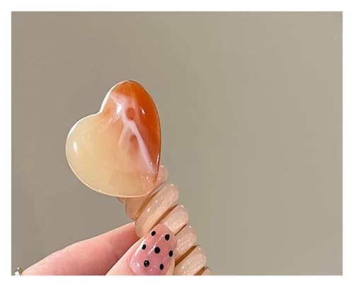 spiralhaargummi 1 paar Elastische Spirale Telefon Draht Haarband Liebe Pferdeschwänzen Zopf Kopf Gummi Mädchen Herz Haargummi Frauen Temperament Zubehör(1) von HNULGVI