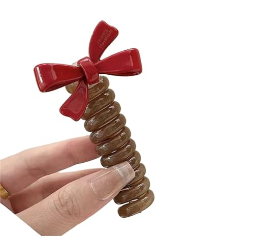 spiralhaargummi 1 paar Erwachsene Telefon Kabel Ring Nette Haar Ring Große Matt Erwachsene Haar Krawatte Kopf Ring kinder Telefon Hephone kabel(249) von HNULGVI