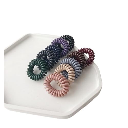 spiralhaargummi 10 stücke Mädchen Gummiband Kopfschmuck Stirnband Anti-telefon Linie Haar Ring Weibliche Version Haar Band Seil Haar Zubehör(Style-3) von HNULGVI