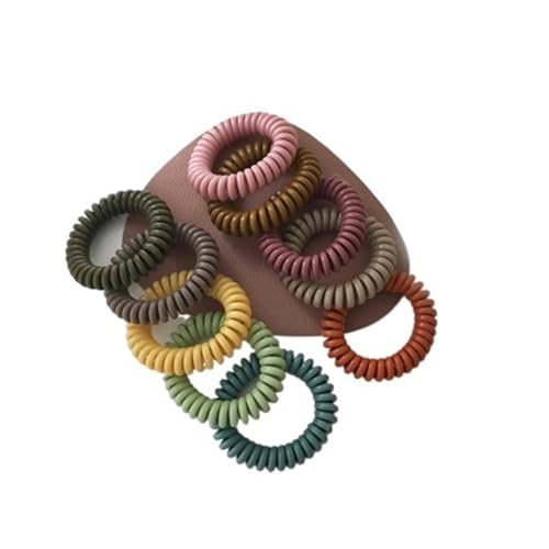 spiralhaargummi 10 stücke Mädchen Gummiband Kopfschmuck Stirnband Anti-telefon Linie Haar Ring Weibliche Version Haar Band Seil Haar Zubehör(Style-8) von HNULGVI