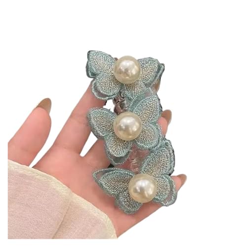 spiralhaargummi 2 Stück elastische Telefondraht-Haargummis for Damen und Mädchen, Schmetterlings-Haarbänder, Spiralspule, Gummiband, Pferdeschwänzen, Kopfseil, Haar-Accessoires(Green) von HNULGVI