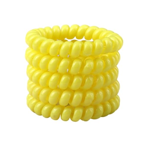 spiralhaargummi 5 Teil/satz Frauen Haar Bands Zubehör Bunte Telefon Draht Elastische Haar Krawatte Spirale Schnur Gummiband Mädchen Scrunchie(Color 7) von HNULGVI