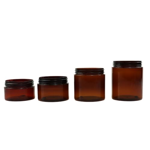 travel bottles Leere Make-up Jar Pot Bernstein Braun Kosmetische Gesicht Creme Flaschen Lip Balm Probe Container Jar Pot Make-Up(250ml 71x83mm) von HNULGVI