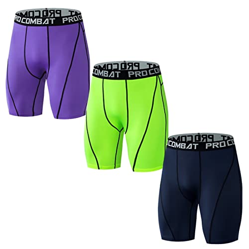 3er Pack Herren Kompressionsshorts Schnelltrocknendes,Base Layer Laufunterwäsche Funktionsunterwäsche Herren Tights Kurz Unterhose Sport Laufhose von HNVAVQ