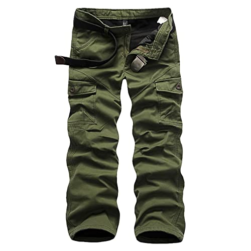 Arbeitshose Herbst Winter Taktische Hose Herren Thermal Fleece Hose Cargohose von HNVAVQ
