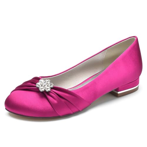 HNVAVQ Bequeme Ballerinas mit Niedrigem Absatz, Klassische Flache Schuhe Hochzeitsschuhe mit Runder Zehenpartie und Strass HNVAVQ Bequeme Ballerinas mit Niedrigem Absatz, Klassische Flache Schuhe Hochzeitsschuhe mit Runder Zehenpartie und Strass von HNVAVQ