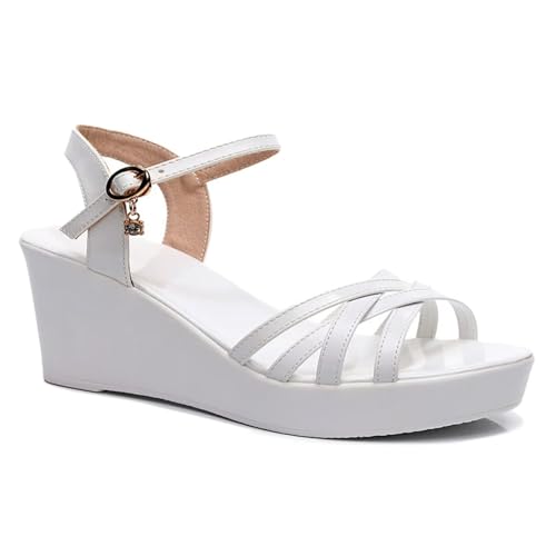 HNVAVQ Damen Plattform Sandalen Keilabsatz Hochzeit Kleid Schuhe Knöchelriemen Offene Zehe Sandalen HNVAVQ Damen Plattform Sandalen Keilabsatz Hochzeit Kleid Schuhe Knöchelriemen Offene Zehe Sandalen von HNVAVQ