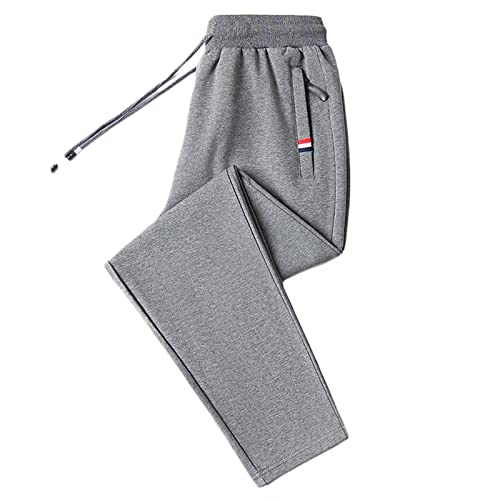 HNVAVQ Joggerhose für Herren mit Reißverschlusstaschen, Baumwolle, Trainingshose, Sport-Jogginghose, Stretch-Trainingshose, 95 % Baumwolle, D, 36-41 von HNVAVQ