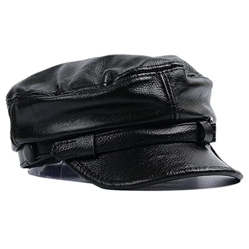 HNVAVQ Leder Fiddler Cap Fisherman Cap Männer Frauen Griechischer Angler Sailor Driver Hat Newsboy Cap Winter Herbst, A, Medium HNVAVQ Leder Fiddler Cap Fisherman Cap Männer Frauen Griechischer Angler Sailor Driver Hat Newsboy Cap Winter Herbst, A, Medium von HNVAVQ