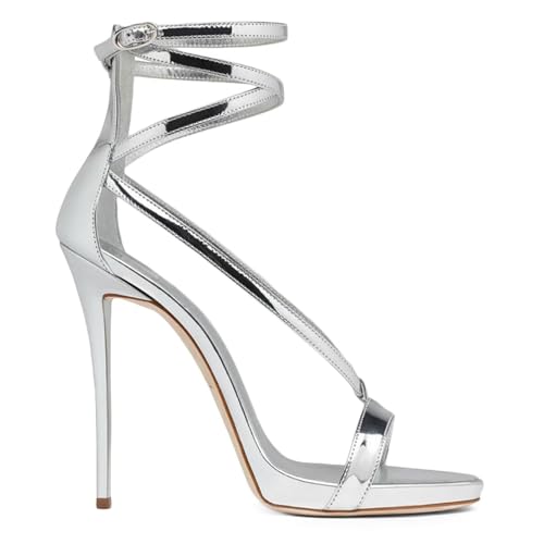 Womens Strappy Heeled Sandals 4.7" Stiletto Heels Open Toe Sexy Fashion Comfort Dress Shoes for Summer Party Wedding Bridal Prom Womens Strappy Heeled Sandals 4.7" Stiletto Heels Open Toe Sexy Fashion Comfort Dress Shoes for Summer Party Wedding Bridal Prom von HNVAVQ