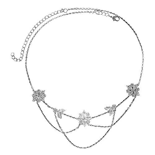 Blumen-Haarband, elegantes Party-Stirnband, Damen, Brautparty, Hochzeit, Stirnkette, Sommerurlaub, Kopfschmuck, Blume, Strass, Stirnband für Hochzeiten und besondere Anlässe von HNsdsvcd