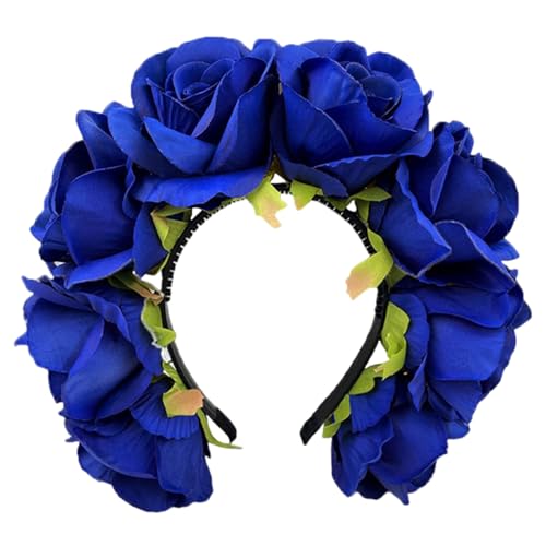 Brautdusche Blume Stirnband Frauen Hochzeit Hairhoop Rose Haarband für Mädchen Frauen Sommer Kopfschmuck Frauen Stirnband von HNsdsvcd