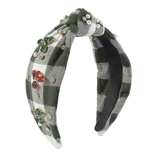 Breitseitiges Stirnband, bequemer Haarreif, Gittermuster, Damen, Waschen, Gesicht, Make-up, Haar-Accessoires, Weihnachts-Stirnbänder für Damen, Weihnachts-Stirnbänder für Kinder, breite Weihnachten von HNsdsvcd