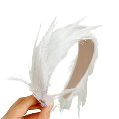 Buntes Feder-Haarband, Fascinator, Kopfschmuck für Pferderennen, Maskerade, Teeparty, Rollenspiele, Kopfbedeckung, modisches Haar-Accessoire von HNsdsvcd