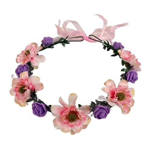 Buntes Haarband für Braut, Blume, Haarband, Blumen-Haarband, Damen, Blumengirlanden, Haarkranz für jeden Anlass, niedlicher Blumenkranz von HNsdsvcd