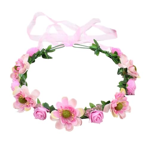 Buntes Haarband für Braut, Blume, Haarband, Blumen-Haarband, Damen, Blumengirlanden, Haarkranz für jeden Anlass, niedlicher Blumenkranz von HNsdsvcd