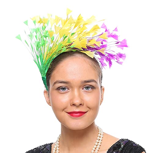 Cocktail-Stirnband, Flapper-Feder-Stirnband, Kopfschmuck, Feder-Fascinator, Stirnband, farbige Feder-Stirnband, Teeparty-Hut, Feder-Fascinator für Damen von HNsdsvcd