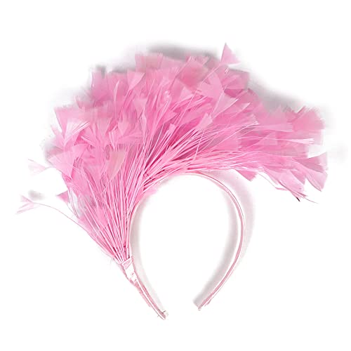 Cocktail-Stirnband, Flapper-Feder-Stirnband, Kopfschmuck, Feder-Fascinator, Stirnband, farbige Feder-Stirnband, Teeparty-Hut, Feder-Fascinator für Damen von HNsdsvcd