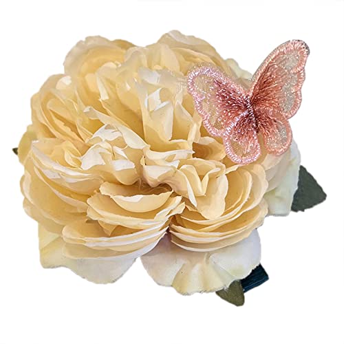 DIY Kopfschmuck Haarschmuck für Braut Hochzeit Tuch Rose Blume Haarnadel Haarspange Hochzeit Party Zubehör Dekor Mini Blume Haarspange für Mädchen Frauen Mädchen von HNsdsvcd