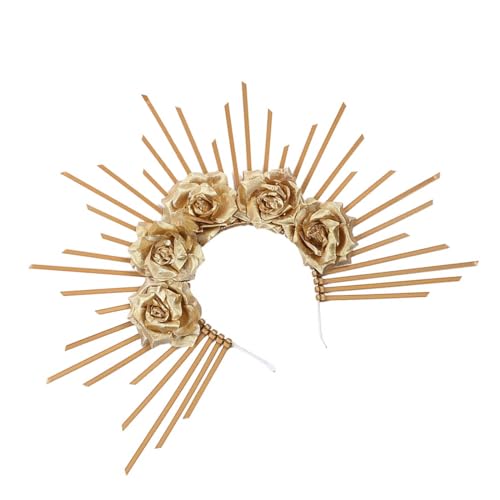 Damen-Kopfschmuck, stilvolles Sonnen-Stirnband, modischer Kopfschmuck, eleganter Kopfschmuck, Legierungsmaterial, für Partys und Hochzeiten, Sonnen-Themen-Accessoire von HNsdsvcd