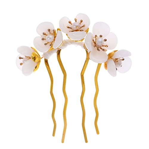 Elegante Metall-Haarspangen mit Blumendekor, große U-förmige Haarnadel für Damen, Mädchen, Reisen, Urlaub, Haar-Accessoires, Blumen-Haarspangen für den Alltag, große, elegante Haarspangen für Damen von HNsdsvcd