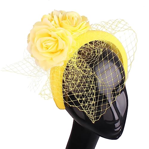 Eleganter Fascinator, Haarreif für Damen, Cocktail, Teeparty, Kopfbedeckung, exquisiter französischer Fascinator für Hochzeit, Geburtstag, Party-Zubehör von HNsdsvcd