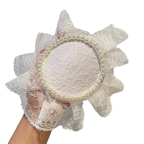 Eleganter Fascinator für Damen, Cocktail, Teeparty, Kopfbedeckung, exquisiter französischer Fascinator für Hochzeit, Spitzen-Stirnband von HNsdsvcd