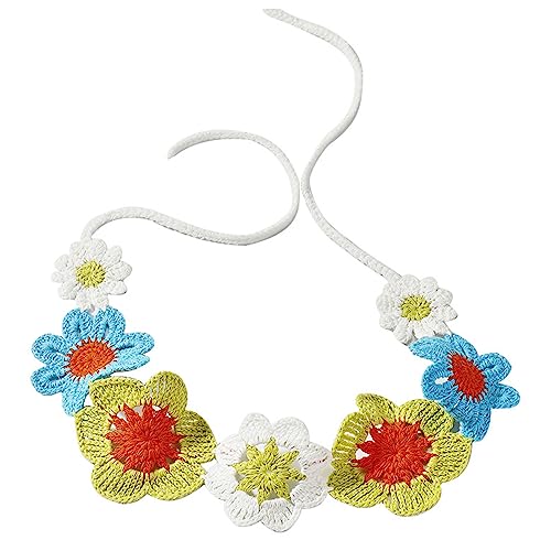 Exotische Blumen-Haarband, Bohemian-Häkel-Stirnband, ethnische Kopfbedeckung, Damen, Festival, Haarschmuck, lässig, Haarbandana, gehäkeltes Stirnband, atmungsaktives Stirnband von HNsdsvcd