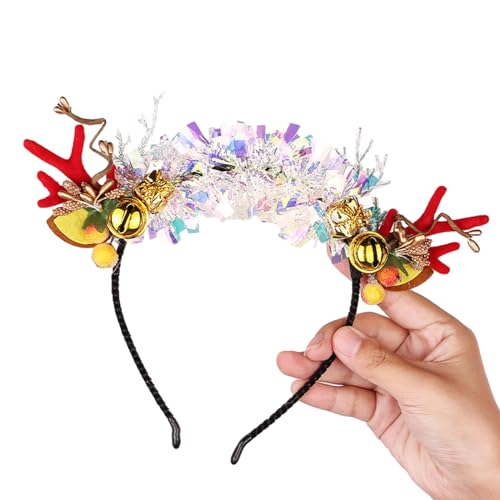 Festliches Haarband für Weihnachten, Hirschgeweih, Haarreifen für Erwachsene, Kinder, Urlaub, Kostüm, Partybevorzugung, Kopfschmuck, Urlaubs-Stirnband, Damen-Stirnband, Haarschmuck für Mädchen von HNsdsvcd