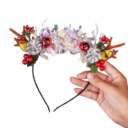 Festliches Haarband für Weihnachten, Hirschgeweih, Haarreifen für Erwachsene, Kinder, Urlaub, Kostüm, Partybevorzugung, Kopfschmuck, Urlaubs-Stirnband, Damen-Stirnband, Haarschmuck für Mädchen von HNsdsvcd