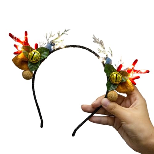 Festliches Haarband für Weihnachten, Hirschgeweih, Haarreifen für Erwachsene, Kinder, Urlaub, Kostüm, Partybevorzugung, Kopfschmuck, Urlaubs-Stirnband, Damen-Stirnband, Haarschmuck für Mädchen von HNsdsvcd