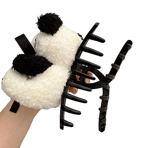 Gefüllte Panda-Haarklammer für Damen, Kopfbedeckung, weibliches Haar-Accessoire, hübscher Karneval, Party, Haarklammer für Damen, dünnes Haar, Clutcher für Damen, kleines Haar von HNsdsvcd