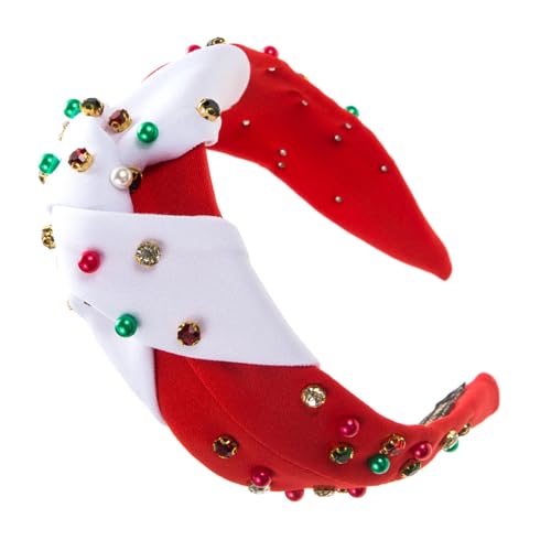 Glitzerndes Weihnachts-Stirnband für Damen, breite Krempe, Stirnbänder mit Verzierung für Mädchen, zum Waschen des Gesichts, Sport, Weihnachts-Stirnbänder für Frauen, Weihnachts-Stirnbänder für von HNsdsvcd