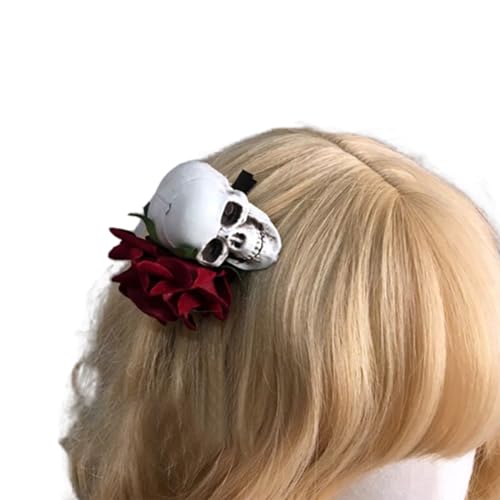 Gothic Rose Haarband mit Schleier für Damen, Cosplay, Party, Kostüm, Tag des Todes, Haarspange, Halloween-Haarschmuck, dunkle Blume, Stirnband, Gothic-Stirnband, Halloween-Kostüm-Zubehör von HNsdsvcd