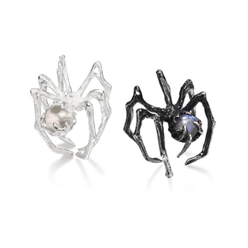 HNsdsvcd Set Von 2 Einzigartigen Verstellbaren Ringen Eheringe Spinnen Geformte Dating Ringe Offene Ringe Fingerringe Schmuck Geschenk Für Frauen von HNsdsvcd
