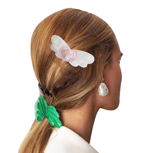 Haarklammer mit pelzigen Plüschflügeln, süße Seitenclip, Haarnadel, Haarstyling-Werkzeug für Seitenhaar, Y2K, koreanisches Mädchen, Kopfschmuck, Haarspangen, Party-Haarschmuck von HNsdsvcd