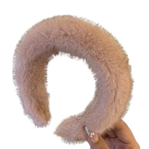 Haarreif für Winter, Yoga, Sport, zartes Plüsch-Haarband, Kunstfell, für Damen, Teenager, Waschen, Gesicht, Haar-Accessoire, Damen, Make-up, Stirnband, Damen-Make-up von HNsdsvcd