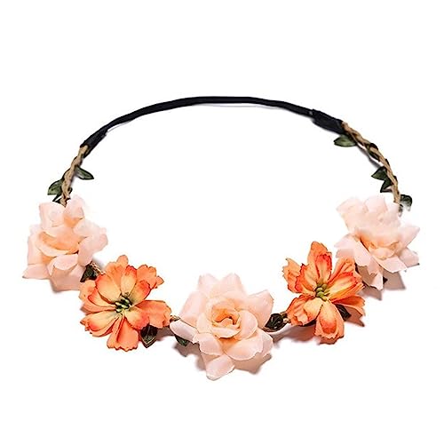 Haarschmuck mit Rosenblüte, Brautschmuck, dunkelrosa, Feen-Kopfschmuck, Braut-Kopfschmuck für Strand, Hochzeit, Requisiten, Braut-Haarschmuck von HNsdsvcd