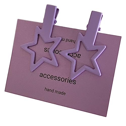 Haarspange im Y2K-Stil, Mini-Haarspange, einfarbig, niedlicher Pony-Clip, Y2K-Stil, Ornamente für Frauen und Mädchen, Stern-Haarspange von HNsdsvcd