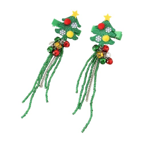 Haarspange mit Weihnachtsmotiven, Quasten, Perlen, Weihnachtsbaum/Weihnachtsmannmütze, Haarspangen, Entenschnabel-Clip, Haar-Werkzeug, Party-Requisiten, Weihnachts-Haarspangen für Erwachsene, Frauen, von HNsdsvcd