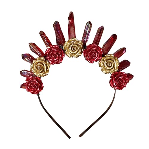 Kristall-Blumen-Haarband für Damen, Strandparty, Kopfschmuck, Brautschmuck, Hochzeit, Party, Haarreif, Karneval, Luxus-Haarschmuck, Kunstkristall-Stirnband, Musik-Festival-Zubehör von HNsdsvcd