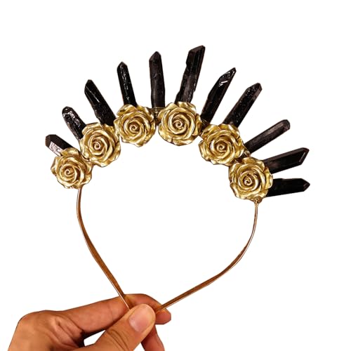 Kristall-Blumen-Haarband für Damen, Strandparty, Kopfschmuck, Brautschmuck, Hochzeit, Party, Haarreif, Karneval, Luxus-Haarschmuck, Kunstkristall-Stirnband, Musik-Festival-Zubehör von HNsdsvcd