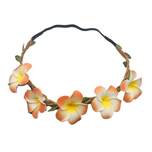 Künstliches Haarband mit Plumeria-Blume, Haarreif für Festzug, Abschlussball, Braut, Hochzeit, Haarschmuck, Blumenstirnband von HNsdsvcd