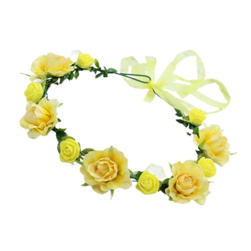 Kunstblumen-Haarband für Strand, Hochzeit, Blumen-Stirnband, Boho-Stil, Stirnband, Braut-Kopfschmuck, Damen, Hochzeit, Haarbänder für Strand von HNsdsvcd