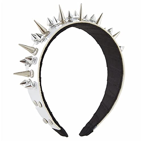 Leder-Stirnband mit Nieten, Punk-Stirnband, Stachel-Stirnband, Gothic-Tiaras, Steampunk-Rock-Stirnband für Herren, Rock-Stirnband für Herren von HNsdsvcd