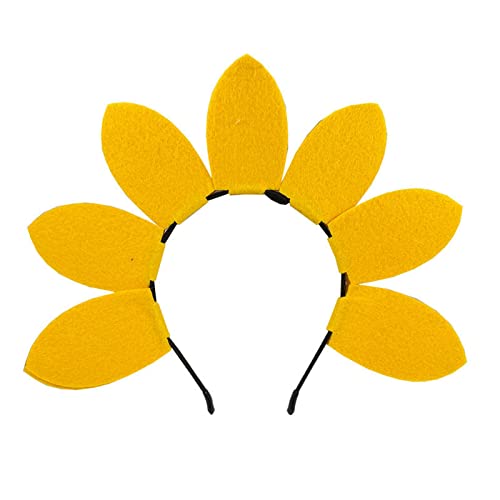 Lustige Sonnenblumen-Sommer-Kopfbedeckung, florale Blütenblätter, Stirnband, Party, Kostüm, Stall, Zubehör für Picknick, Pool-Partys, Haarreifen von HNsdsvcd