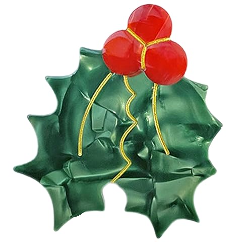 Mädchen-Brosche, Mistelzweig-Clip, Weihnachtsschmuck, Haarnadel, niedlicher Entenschnabel-Clip, Haarnadel, süßer, niedlicher Reversschmuck, Weihnachts-Haarspangen für Kinder von HNsdsvcd