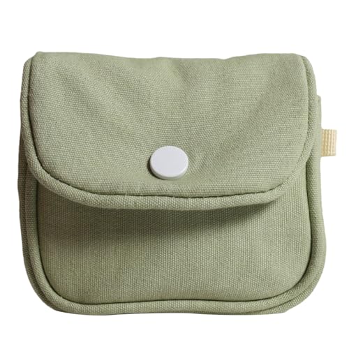 Modische Leinentasche, bunt, Geldbeutel, Make-up, Organizer, Tasche, Kopfhörer-Tasche, multifunktional, für Reisen, unverzichtbare Outdoor-Aktivitäten, grün von HNsdsvcd